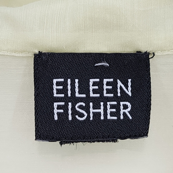 Eileen Fisher Women's Sheer Long Sleeves Button Front Top - Picture 3 of 6